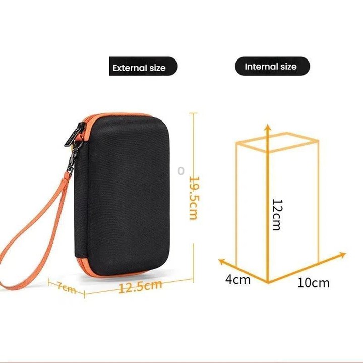 Cwatcun D204 Small Convenient Microslice Storage Bag Compact Digital Camera Waterproof Hard Case(Black)