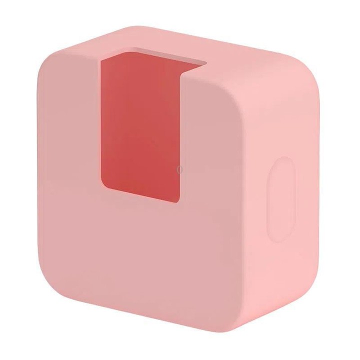 For MacBook Air 13.6 inch A2681 2022 JRC S8130 A2579 Dual C Port 35W Adapter Silicone Protective Case(Pink)