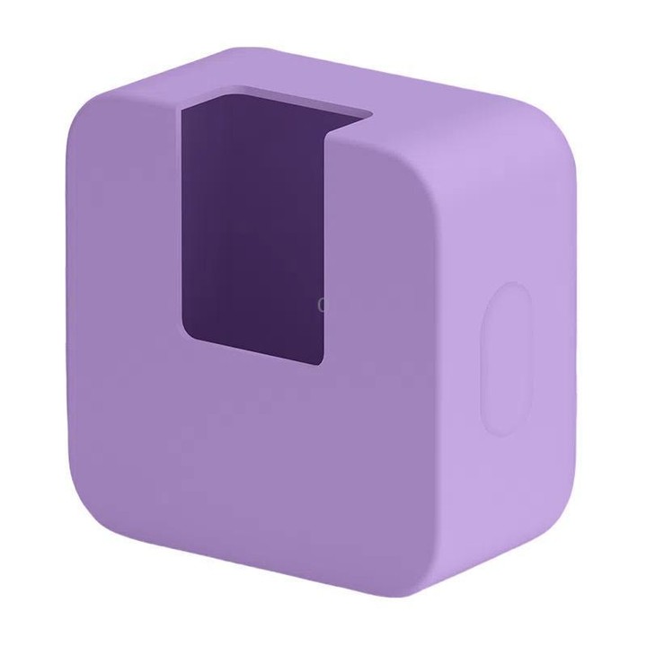 For MacBook Air 13.6 inch A3113 2024 M3 JRC S8130 A2579 Dual C Port 35W Adapter Silicone Protective Case(Purple)