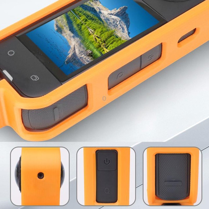 For Insta360 X5 360 Camera CQT Expandable Protective Cage Shockproof Case Vertical Black