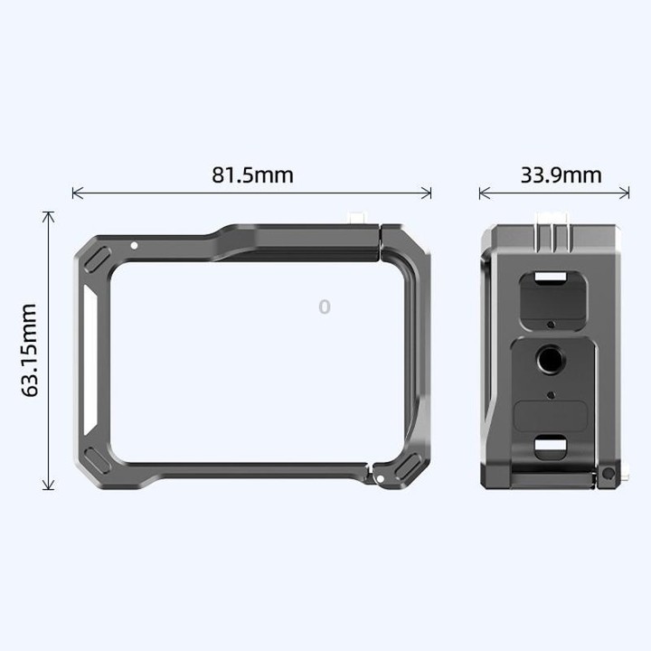 HEPAIL AC68 Aluminum Alloy Rabbit Cage Frame For GoPro HERO13 Black /12 Black /11 Black /10 Black /9 Black