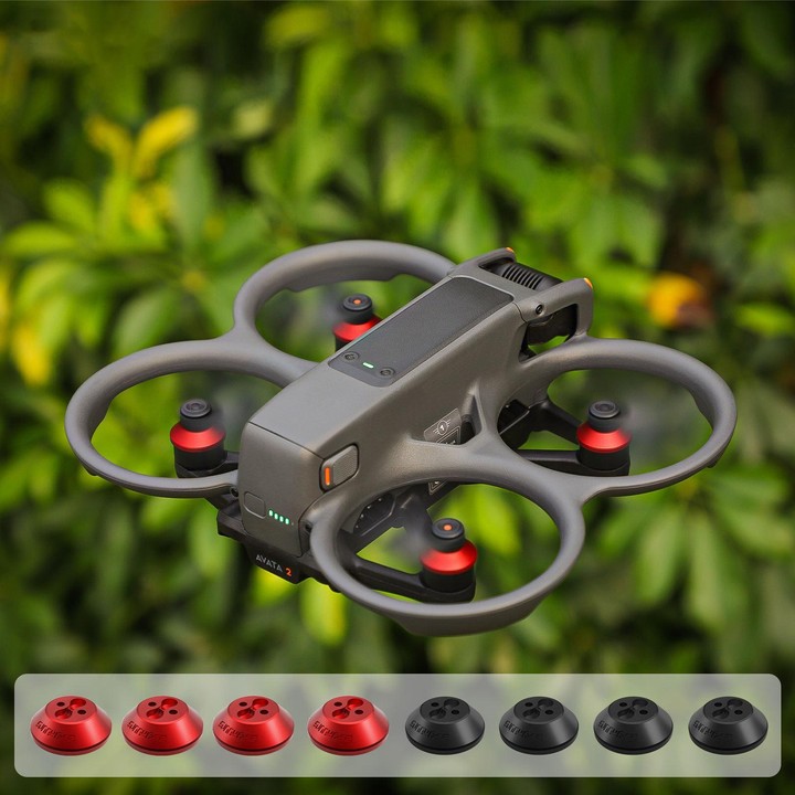 For DJI Avata 2 Sunnylife AT2-MD787 Motor Anti-dust Cover Aluminum Alloy Motor Protection Cover(Red)