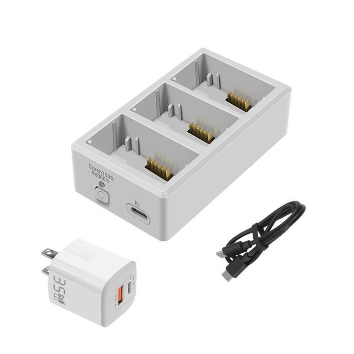 YX 3-Way Battery Charger For DJI Mini 4 Pro/Mini 3/Mini 3 Pro Charging Hub 35W US Plug