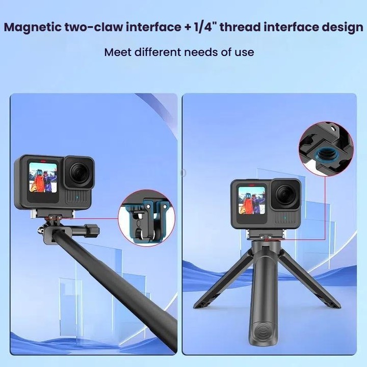 For GoPro HERO13 Black HEPAIL AC67 Magnetic Metal Quick Release Base