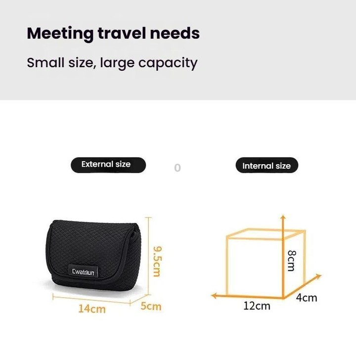 Cwatcun D200 Small Card Camera Bag Scratch-resistant Wear-resistant Portable Camera Bag(Black)