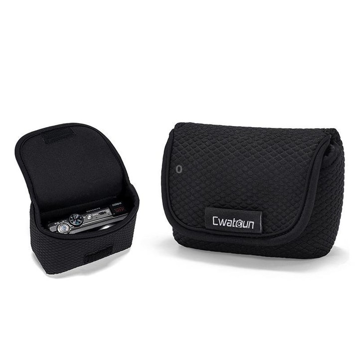 Cwatcun D200 Small Card Camera Bag Scratch-resistant Wear-resistant Portable Camera Bag(Black)