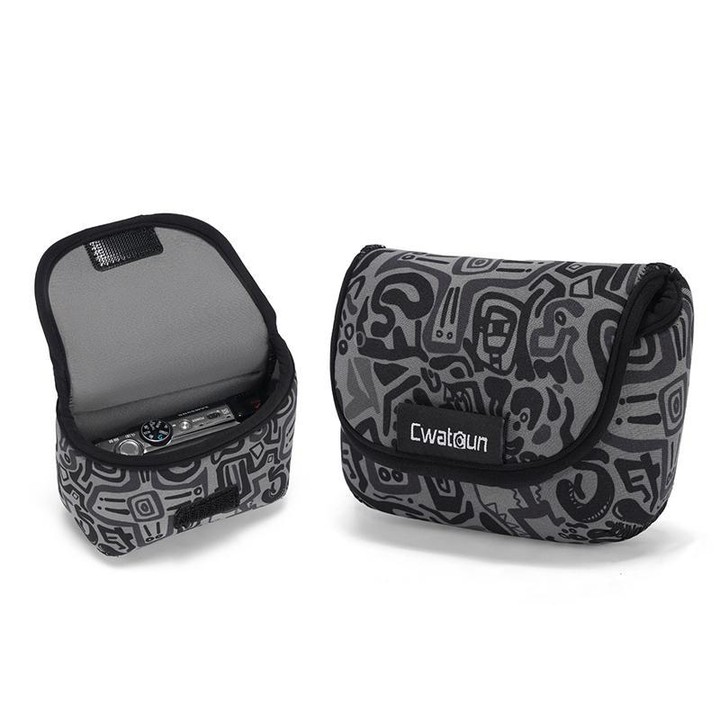 Cwatcun D200 Small Card Camera Bag Scratch-resistant Wear-resistant Portable Camera Bag(Camouflage)