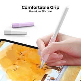 For Apple Pencil 3 / 2 / 1 AhaStyle PT185 3pcs /Set Silicone Pen Grip(White Purple Pink)