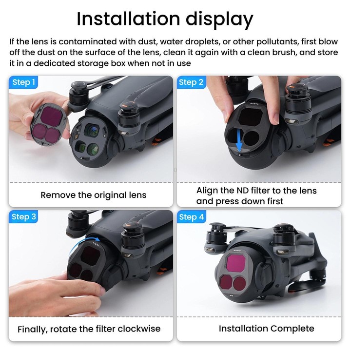 For DJI Mavic 4 Pro RCSTQ Lens Filter, Style: ND32/PL