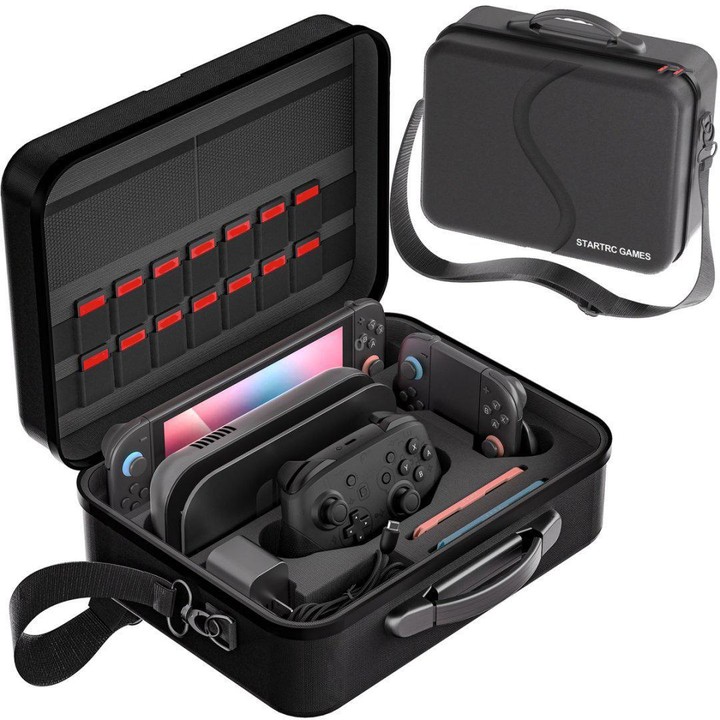 For Nintendo Switch 2 STARTRC GAMES Multifunctional Storage Bag Handbag Portable Crossbody Bag(Black)