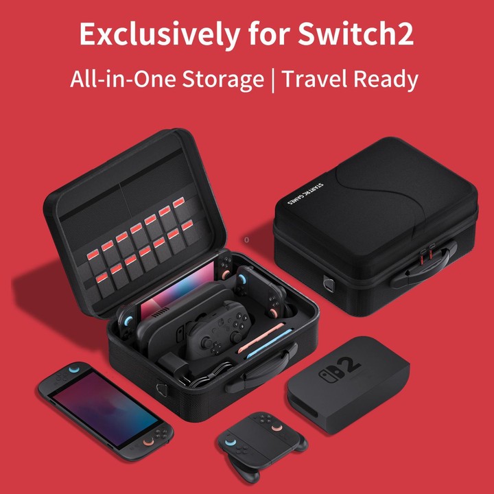 For Nintendo Switch 2 STARTRC GAMES Multifunctional Storage Bag Handbag Portable Crossbody Bag(Black)