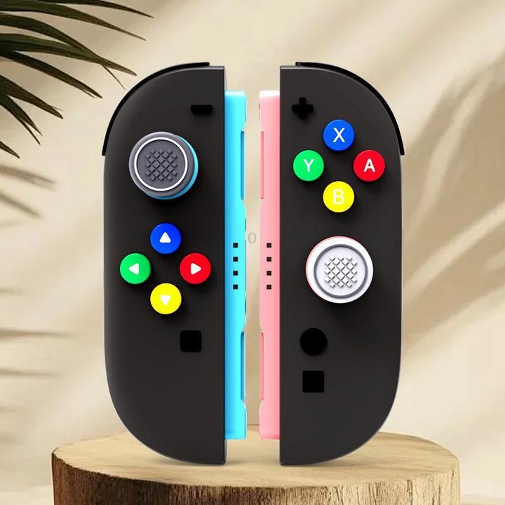 For Nintendo Switch 2 Joy-Con Controllers Silicone Button Skins & Joystick Caps Set(Red Blue)