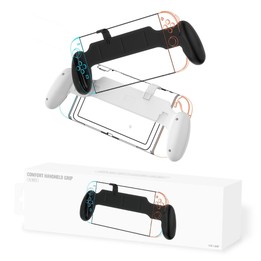 For Nintendo Switch 2 / Switch / Switch OLED Ergonomic Anti-Slip Grip Handle(Black)