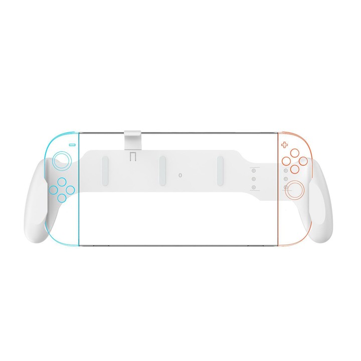 For Nintendo Switch 2 / Switch / Switch OLED Ergonomic Anti-Slip Grip Handle(White)