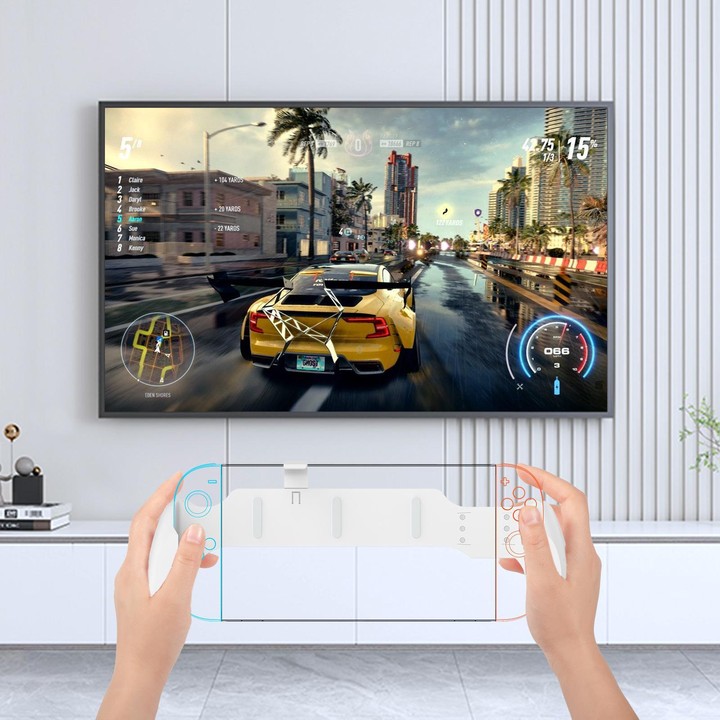 For Nintendo Switch 2 / Switch / Switch OLED Ergonomic Anti-Slip Grip Handle(White)