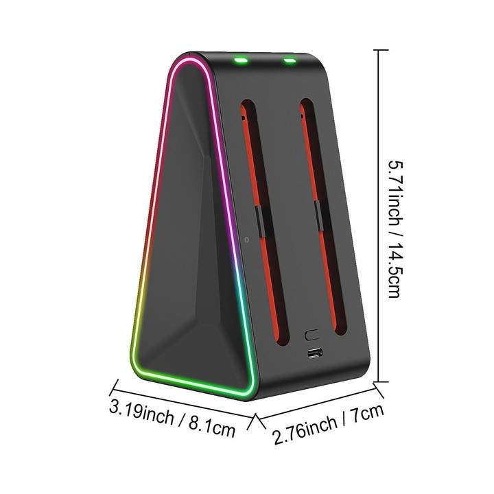 For Nintendo Switch 2 4 In 1 Handle Charger Storage Base(Black)