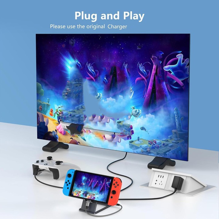 For Nintendo Switch / Switch 2 / Switch OLED Game Console Base HD Video Converter 3 In 1 Expansion Dock For TV Screen Mirroring(