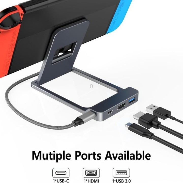 For Nintendo Switch / Switch 2 / Switch OLED Game Console Base HD Video Converter 3 In 1 Expansion Dock For TV Screen Mirroring(