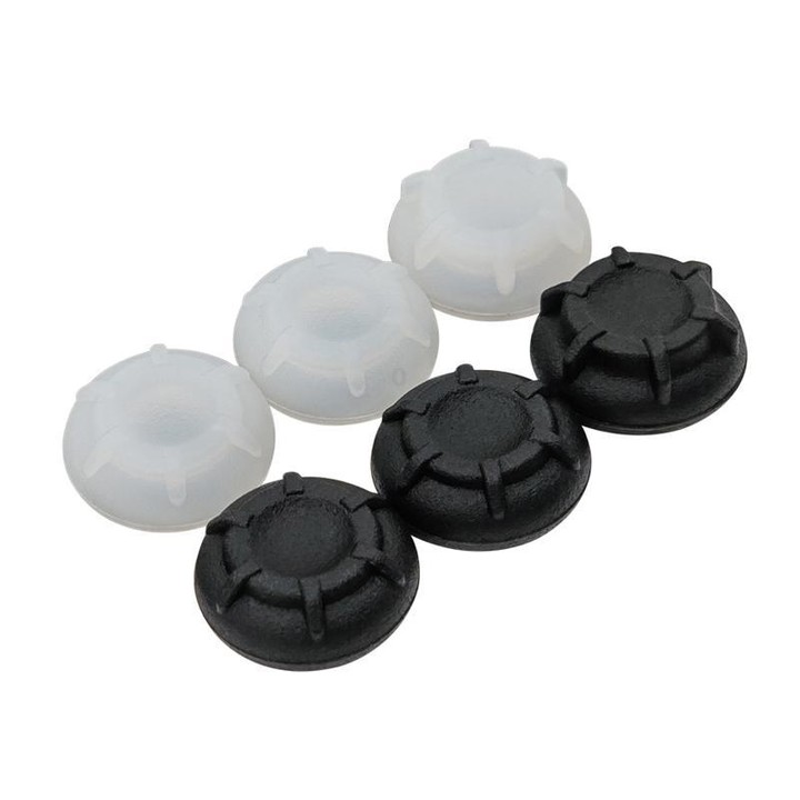 For Nintendo Switch 2 Silicone Joystick Cap 6 In 1 Key Protection Cap(Black+White)