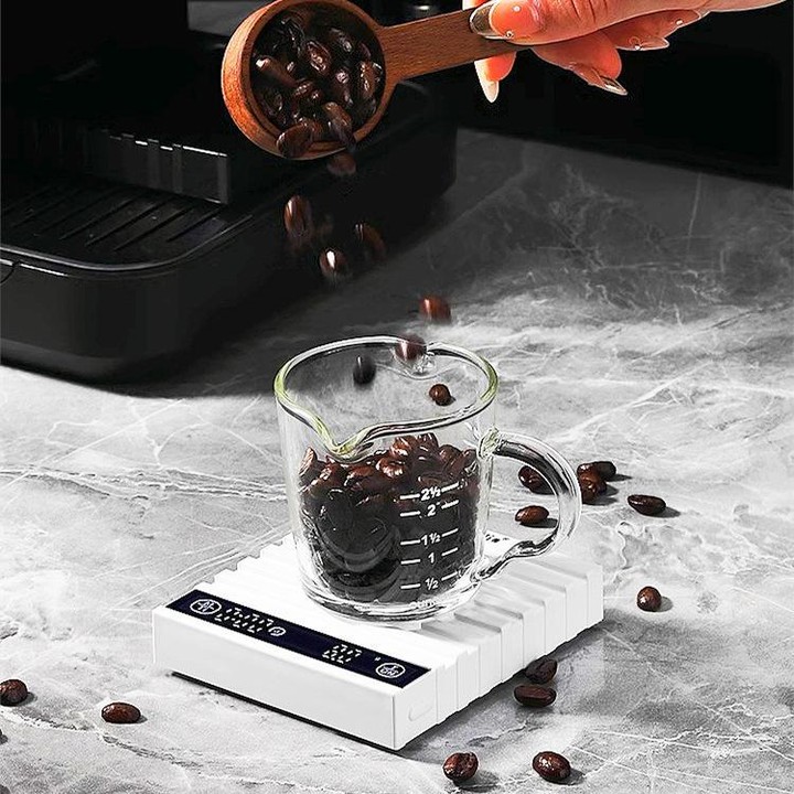 BA-COF01 Smart Mini Hand-Drip Coffee Electronic Scale Automatic Timer Portable Kitchen Scale(Black)