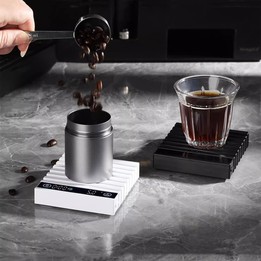 BA-COF01 Smart Mini Hand-Drip Coffee Electronic Scale Automatic Timer Portable Kitchen Scale(White)