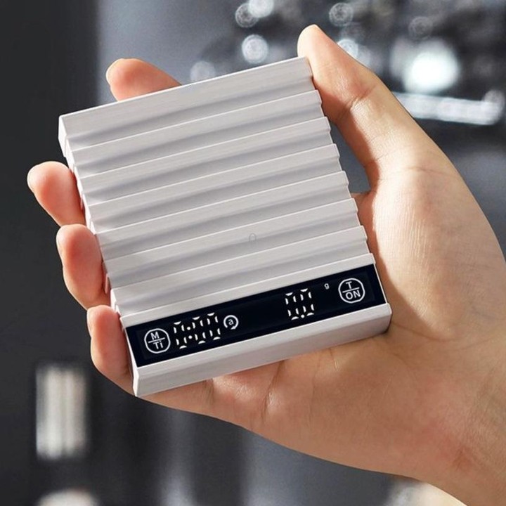 BA-COF01 Smart Mini Hand-Drip Coffee Electronic Scale Automatic Timer Portable Kitchen Scale(White)