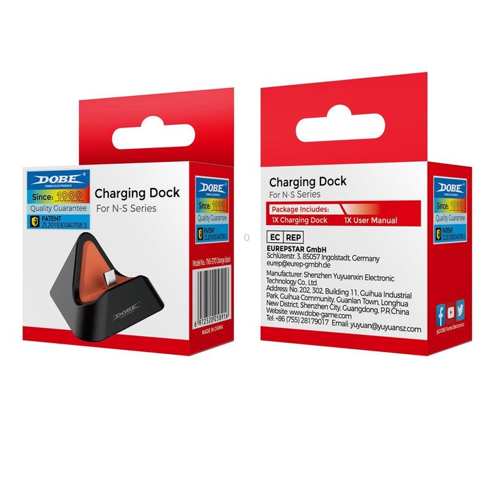 DOBE Console Charging Station for Nintendo Switch 2/Switch/Switch OLED/Switch Lite(Black)