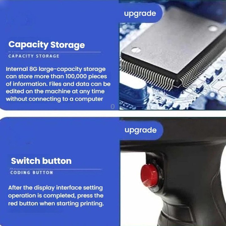Yaomatec 12.7mm 28-Language Date Coding Handheld Inkjet Printer, US Plug(Without Ink Cartridge)