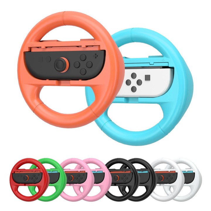2pcs /Pack Steering Wheel Grip for Nintendo Switch 2/Switch Joy-Con Controllers(Pink)