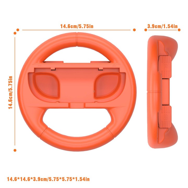 2pcs /Pack Steering Wheel Grip for Nintendo Switch 2/Switch Joy-Con Controllers(Red Green)