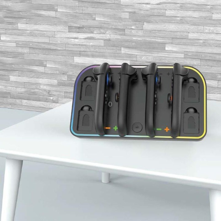 For Nintendo Switch 2 JoyCon Wall-Mounted Charging Dock with RGB Lighting