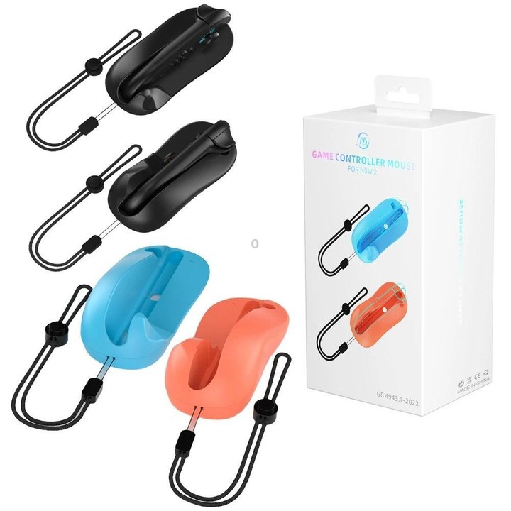 For Nintendo Switch 2 Joy-Con 2pcs /Pack Mini Portable Mouse Adapter Left+Right Controller Bracket(Black)