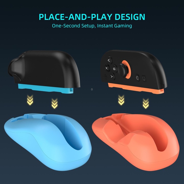 For Nintendo Switch 2 Joy-Con 2pcs /Pack Mini Portable Mouse Adapter Left+Right Controller Bracket(Black)