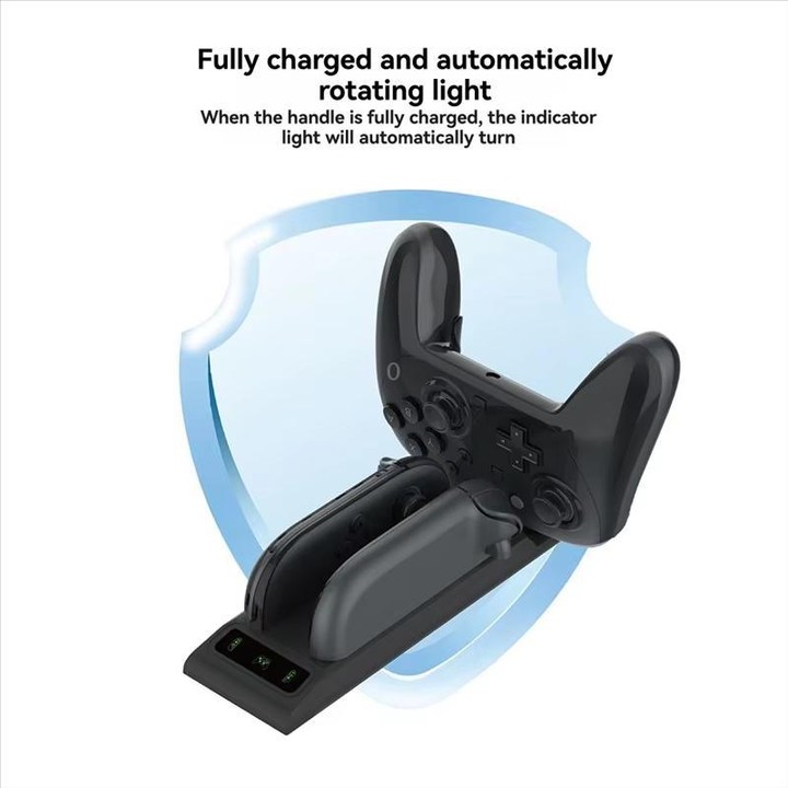For Nintendo Switch 2 Pro & Joy-Con Controllers 3-in-1 Charging Dock with LED Indicators