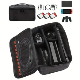 For Nintendo Switch 2 Game Consol Storage Bag Shockproof Pressure-resistant Digital Handbag(Black)