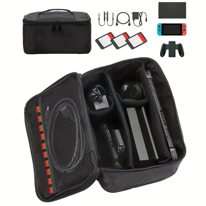 For Nintendo Switch 2 Game Consol Storage Bag Shockproof Pressure-resistant Digital Handbag(Black)