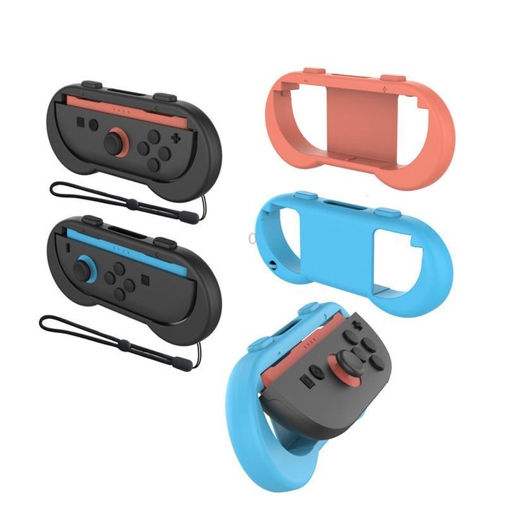 For Nintendo Switch 2 Joy-Con 1pair Comfort Grip with Adjustable Wrist Band(Black)
