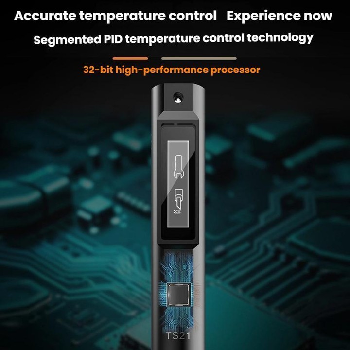 100W Intelligent Precision Aluminum Alloy Soldering Iron With Light, Model: TS21-KU Set