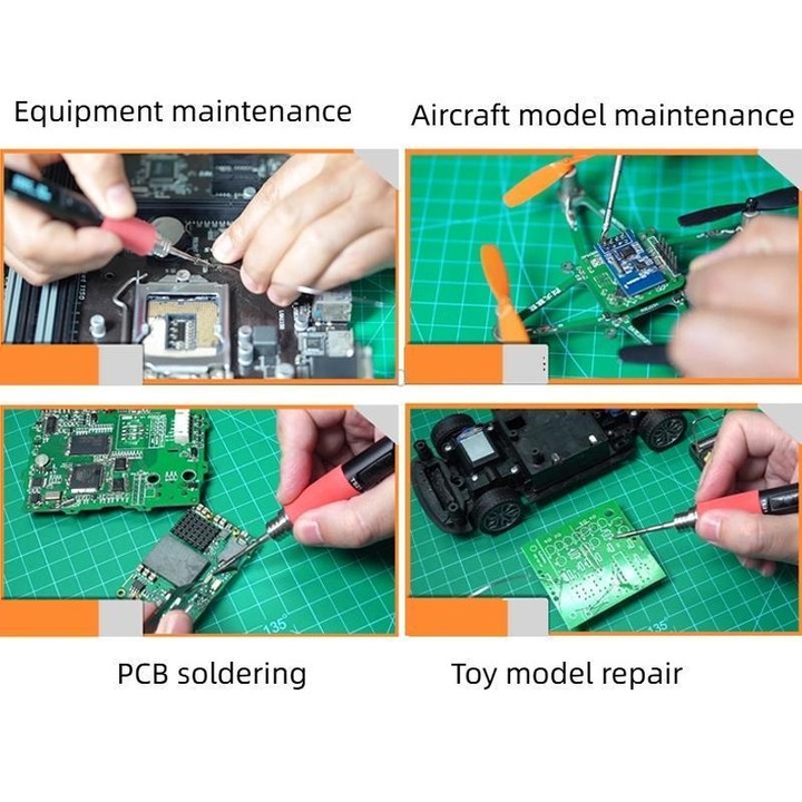 100W Intelligent Precision Aluminum Alloy Soldering Iron With Light, Model: TS21-KU Set