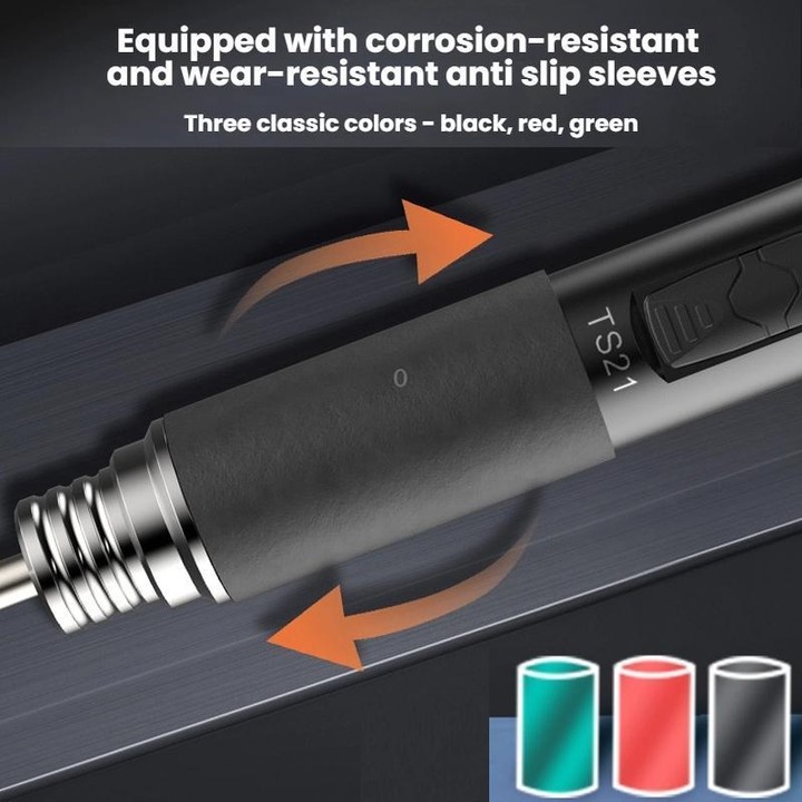 100W Intelligent Precision Aluminum Alloy Soldering Iron With Light, Model: TS21-KU Set