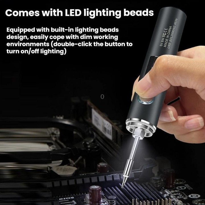 Mini USB Portable Wireless Digital Display Soldering Iron, Specification: Large 1400 mAh