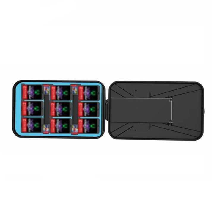 KJH Card Box Stand for Nintendo Switch 2 / Switch OLED / Lite Foldable Holder with 9 Game Card Slots & 4 SD Card Slots(Black Ora