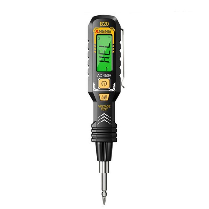 ANENG Multifunctional High-Precision Breakpoint Digital Display Test Pen(Black)