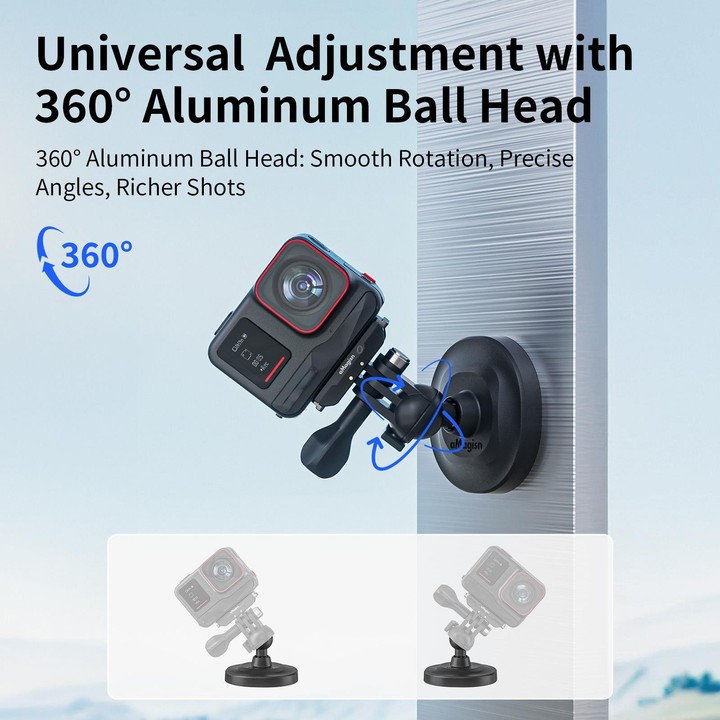 aMagisn AM19 3 In 1 Magnetic Ball Head Mount Camera Strong Magnetic Universal Ball Head Dual Interface