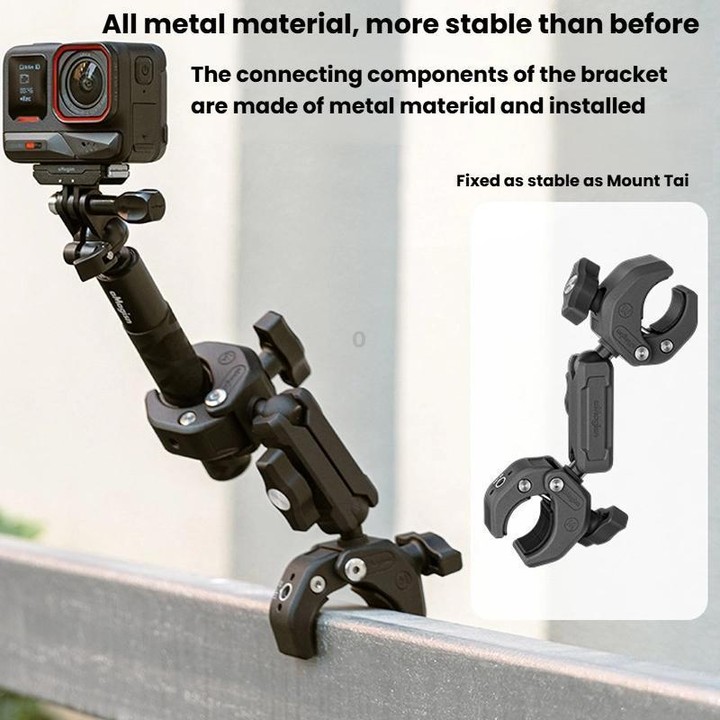 aMagisn HM10 For Insta360, DJI, GoPro Cameras Metal Arm Clamp Holder Cycling Clamp Bracket