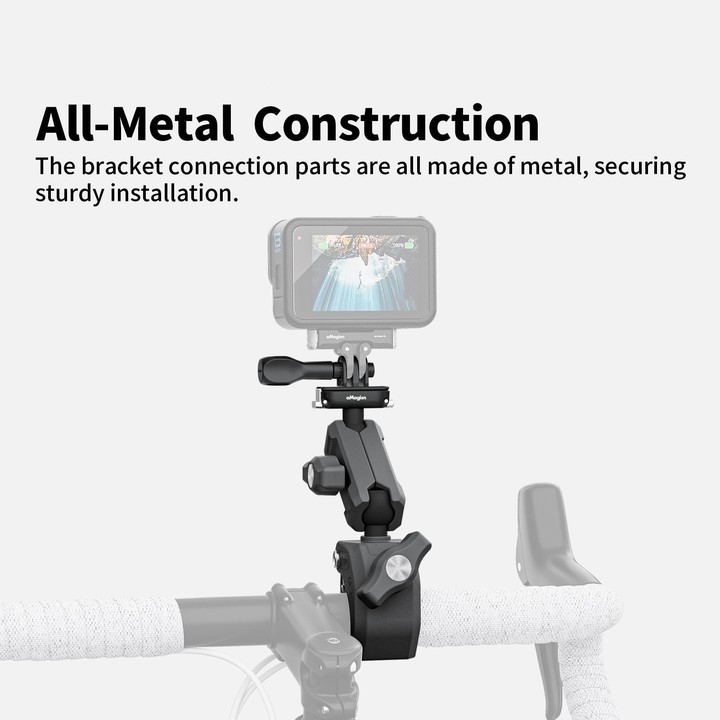 aMagisn HM07 For Insta360, DJI, GoPro Cameras Metal Arm Clamp Holder Cycling Bracket