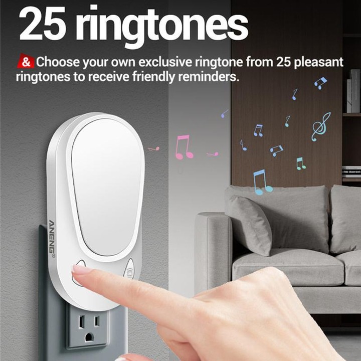 ANENG Home Intelligent Electronic Remote Control Waterproof Wireless Doorbell, Specification: One Press One Ring