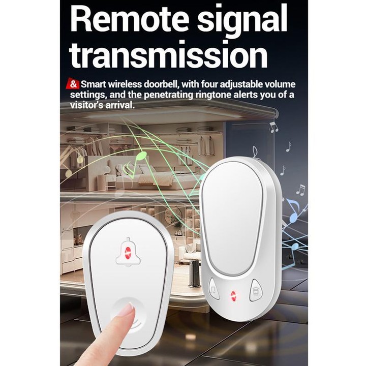ANENG Home Intelligent Electronic Remote Control Waterproof Wireless Doorbell, Specification: One Press One Ring