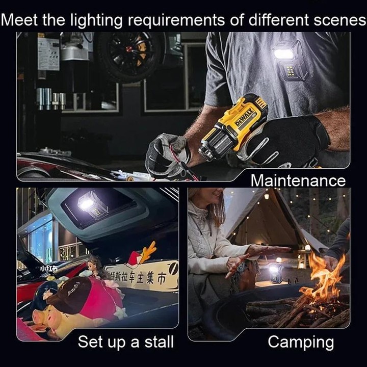 E-SMARTER DC08 Super Bright Floodlight Side Light Rechargeable Mini Flashlight(Black)