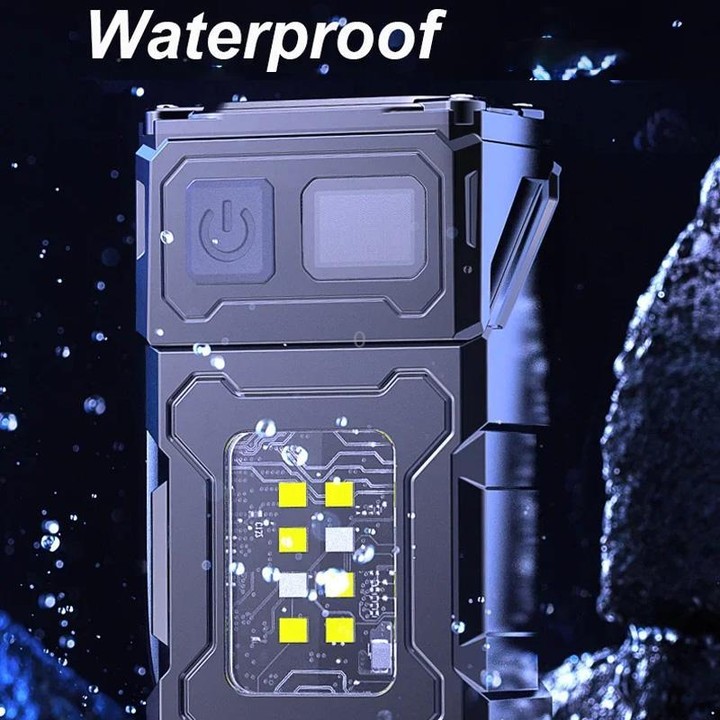 E-SMARTER DC08 Super Bright Floodlight Side Light Rechargeable Mini Flashlight(Black)